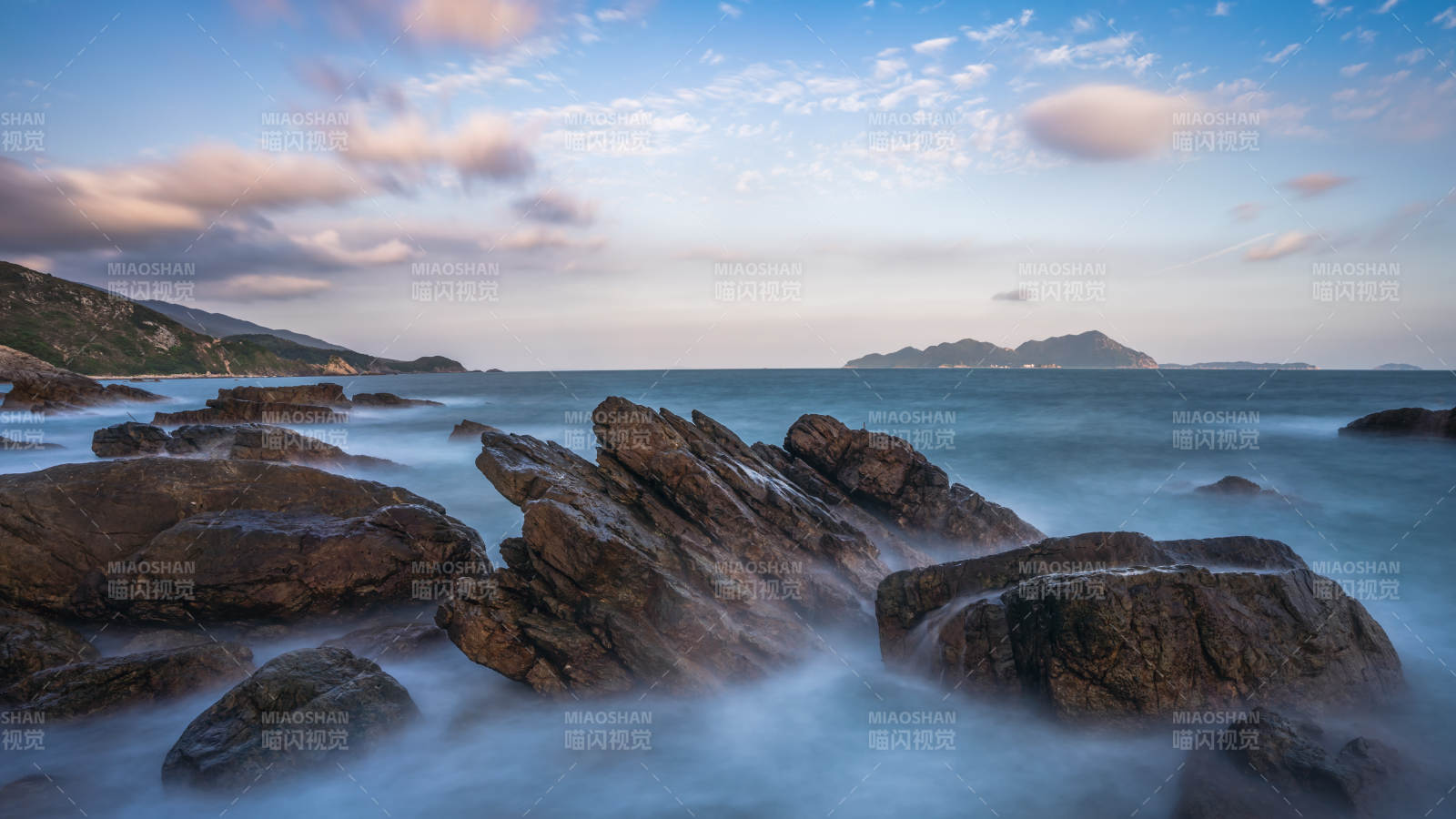深圳大鹏半岛海岩黄昏图片