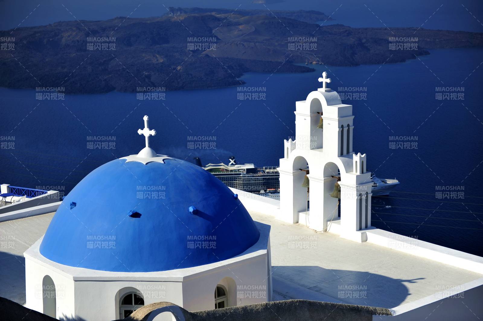 希腊圣托里尼教堂图片