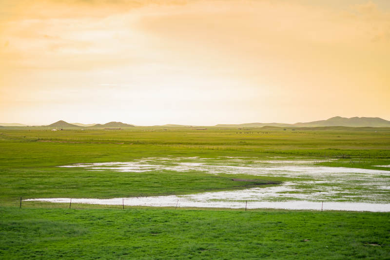 若尔盖草原晚霞图片