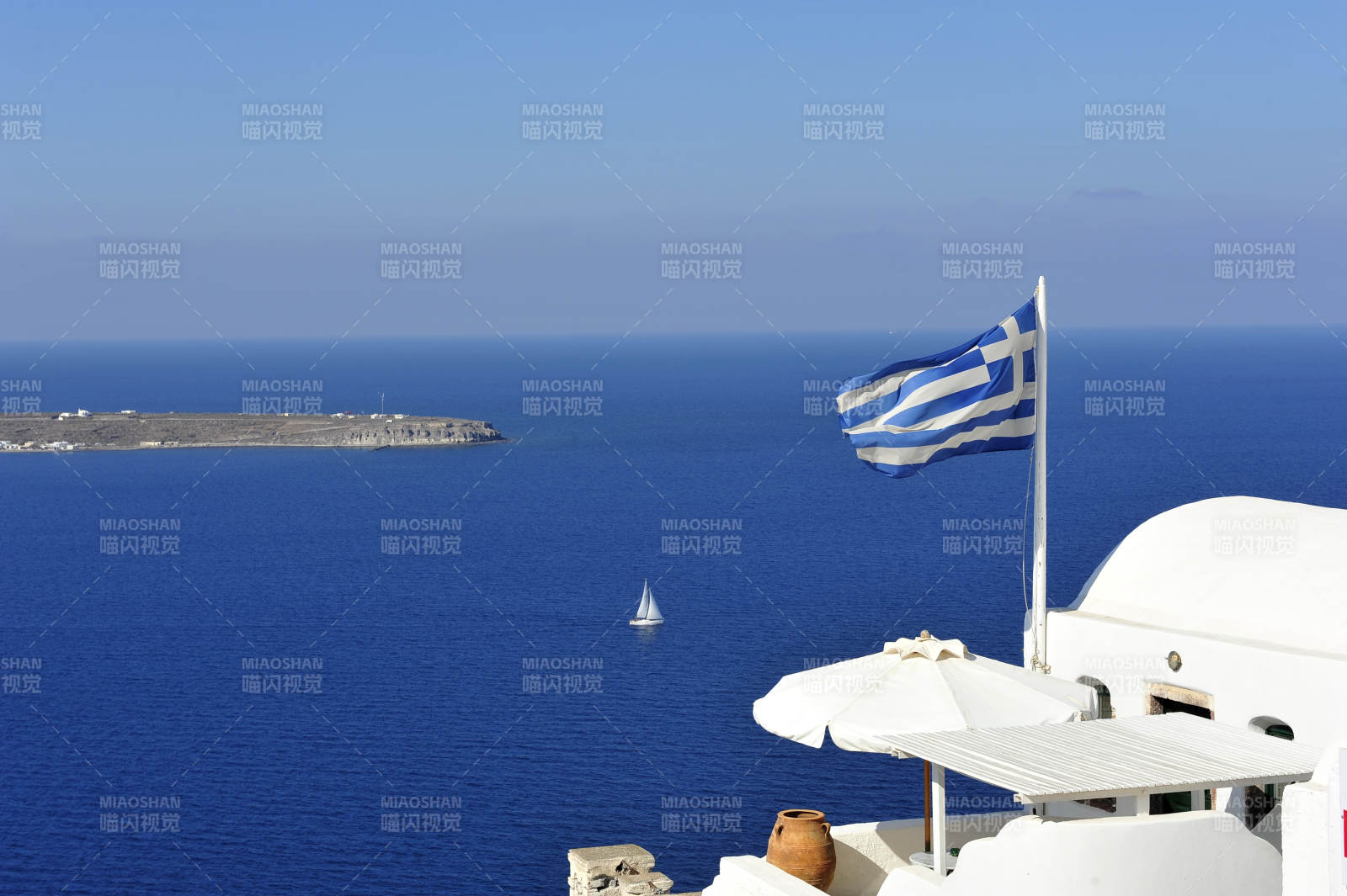 希腊海边风光图片