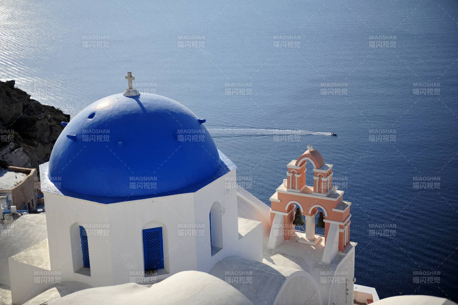 希腊圣托里尼教堂图片