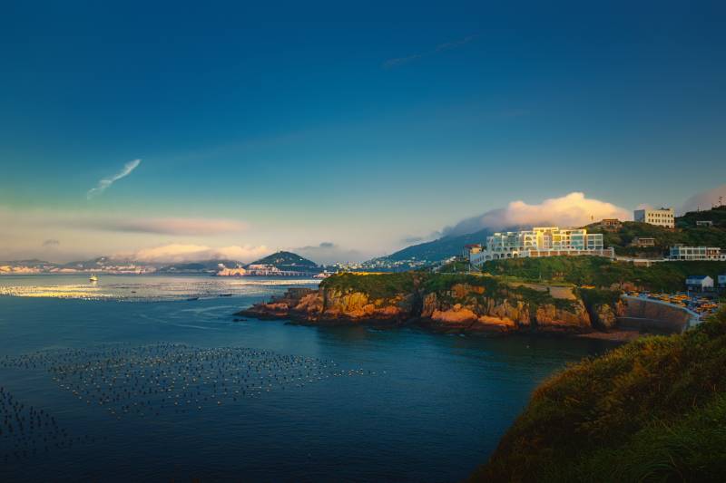 舟山海滨晨曦美景图片