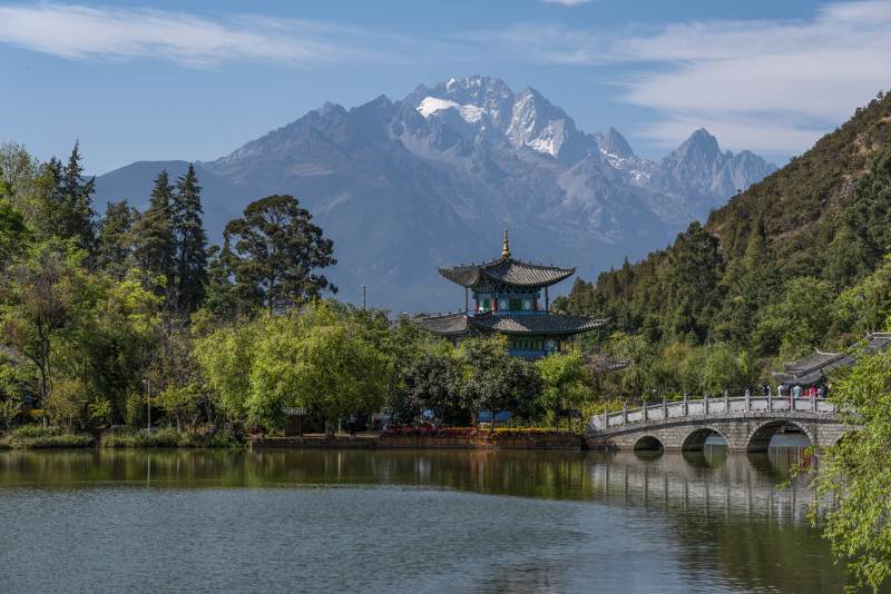 丽江黑龙潭公园图片