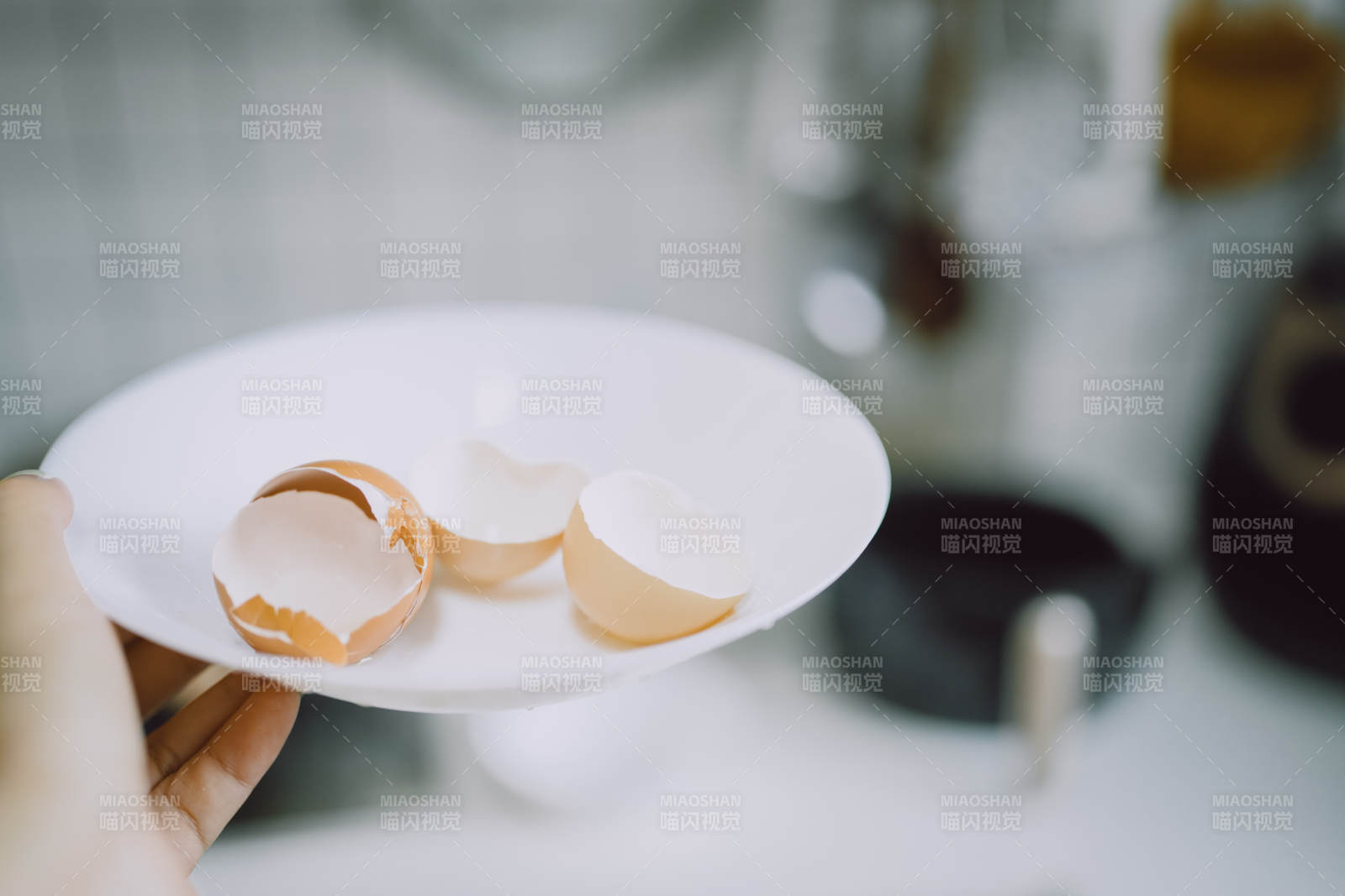 蛋壳盘中图片