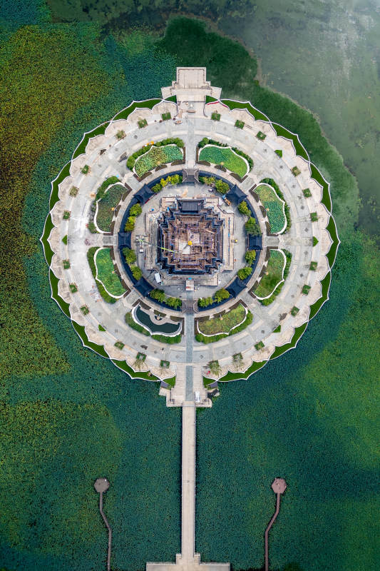 苏州重元寺航拍图片