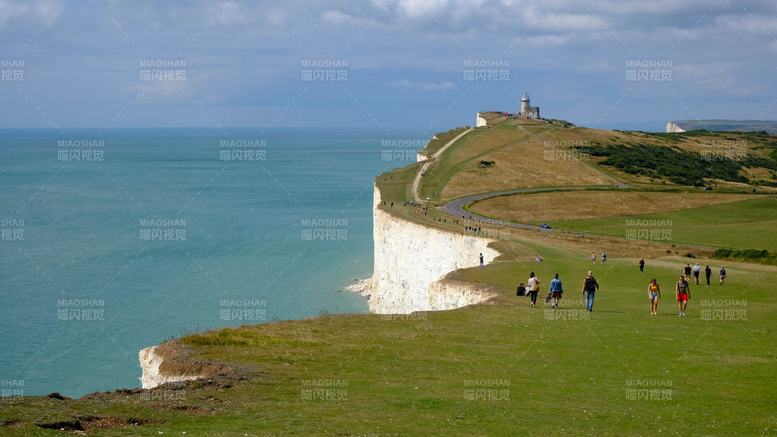 英国白崖海岸风光图片
