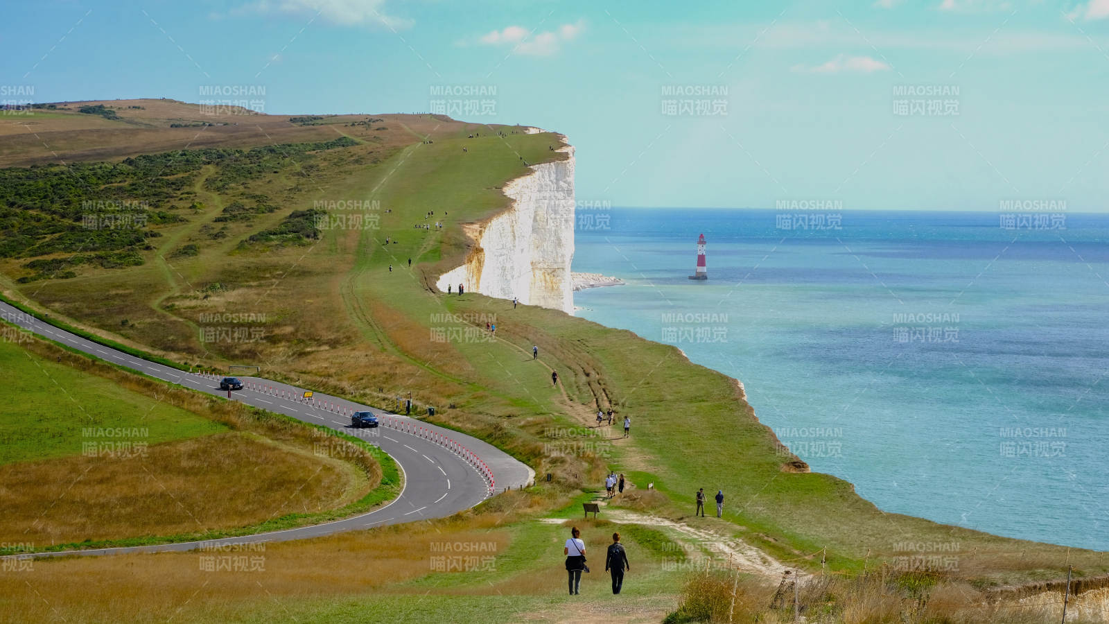 英国白崖海岸风光图片