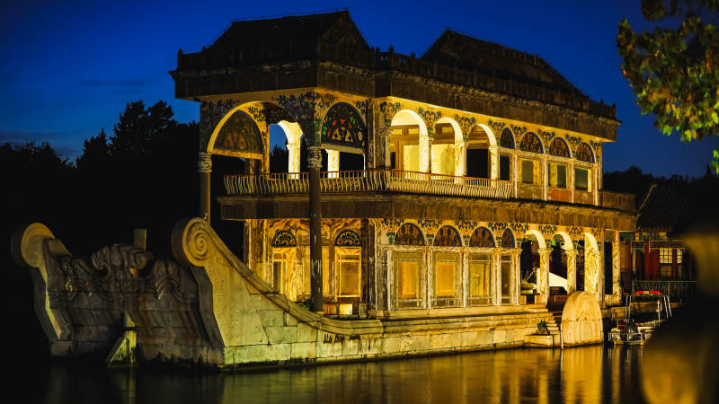 颐和园石舫图片