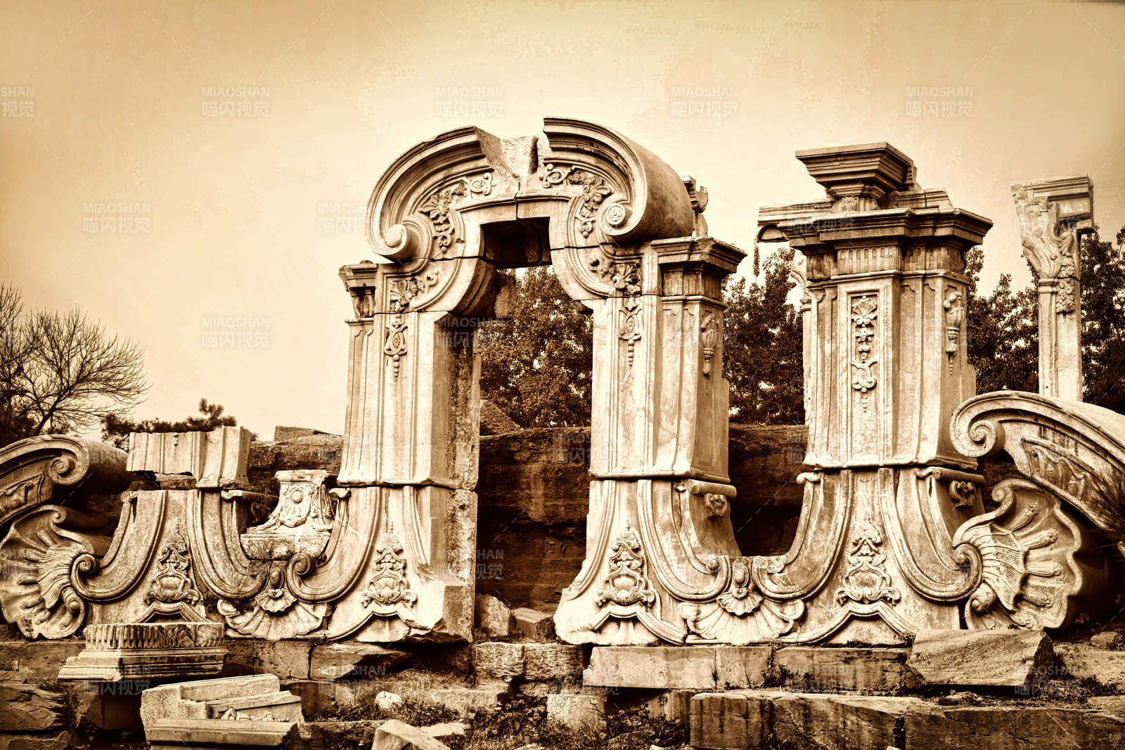 北京历史遗迹圆明园图片