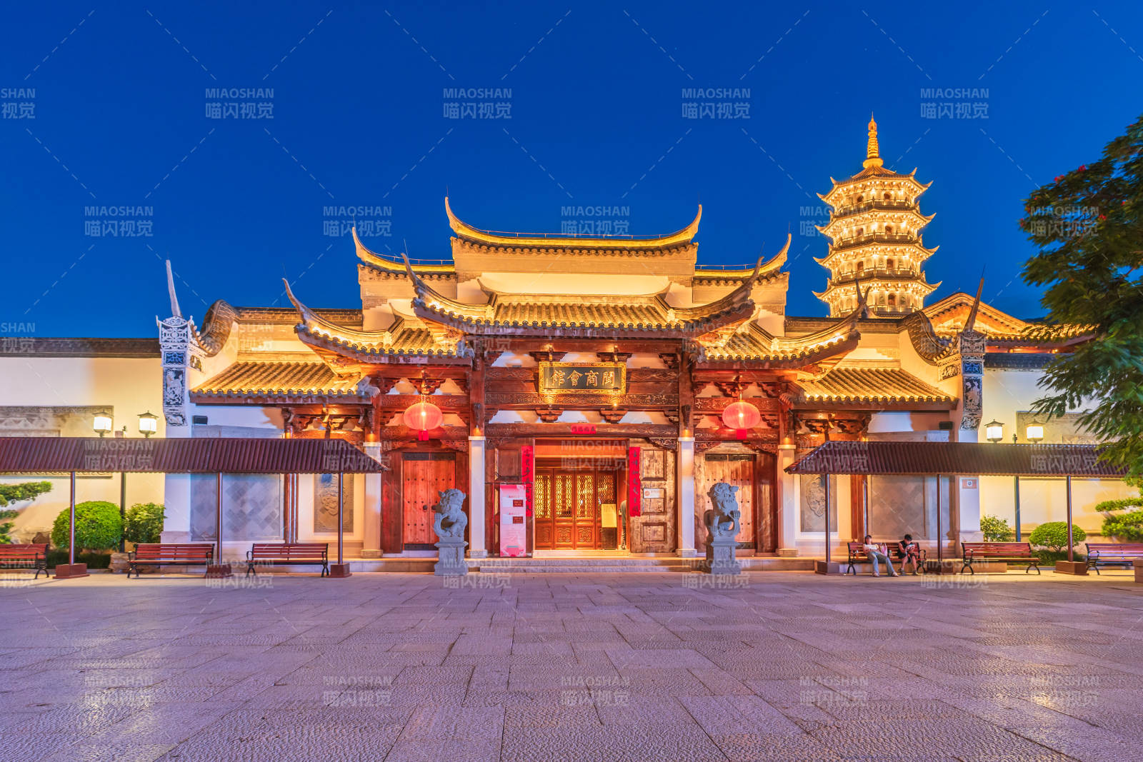 福州闽越水镇夜景图片