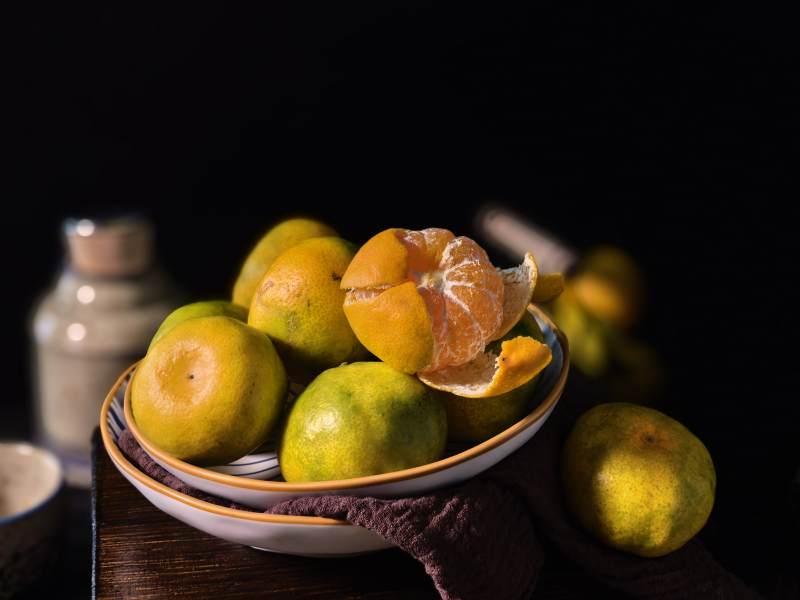 柑橘静物图图片