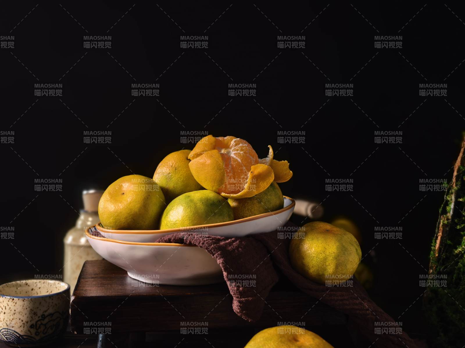 橘子静物图图片