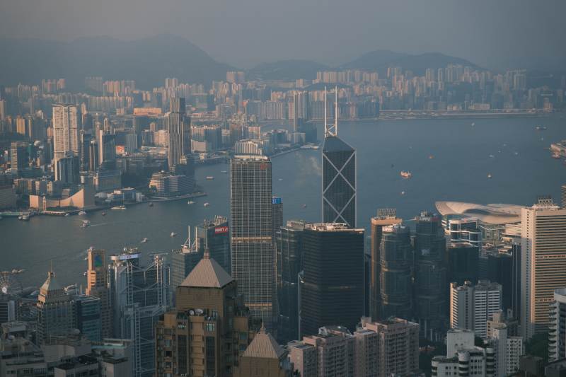 香港城市天际线图片