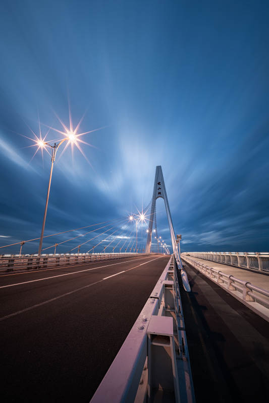 夜幕下的大桥美景图片