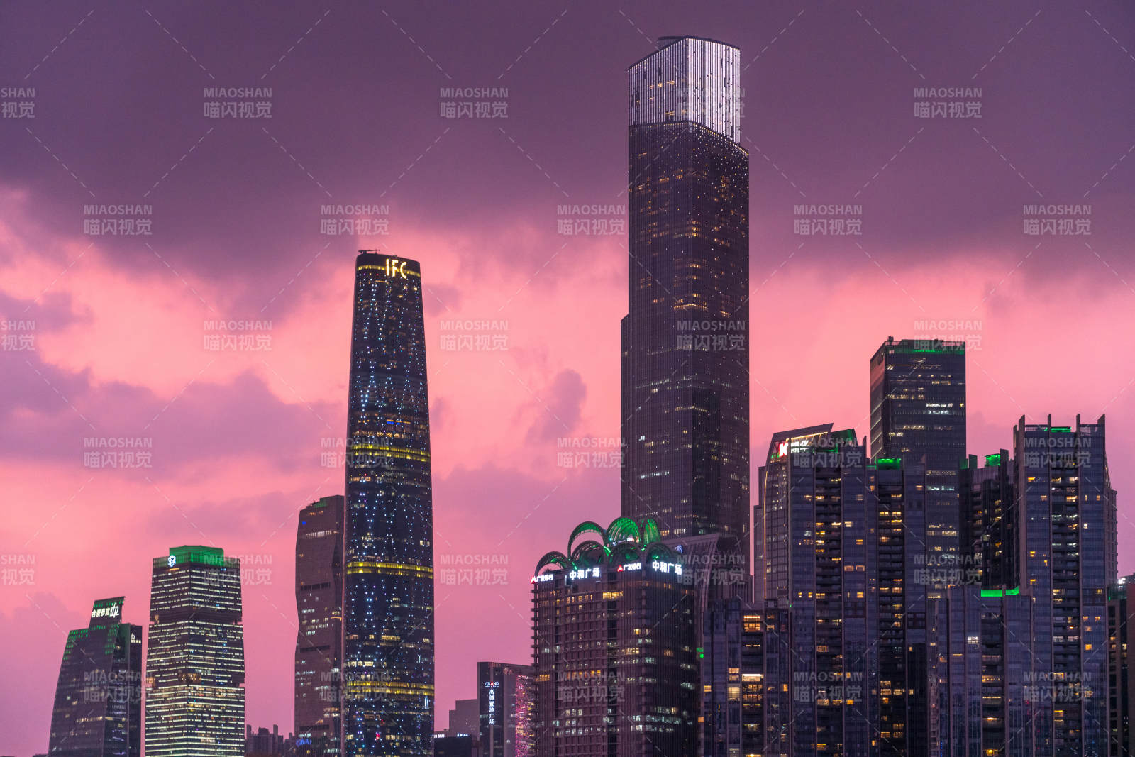 广州珠江新城夜景图片