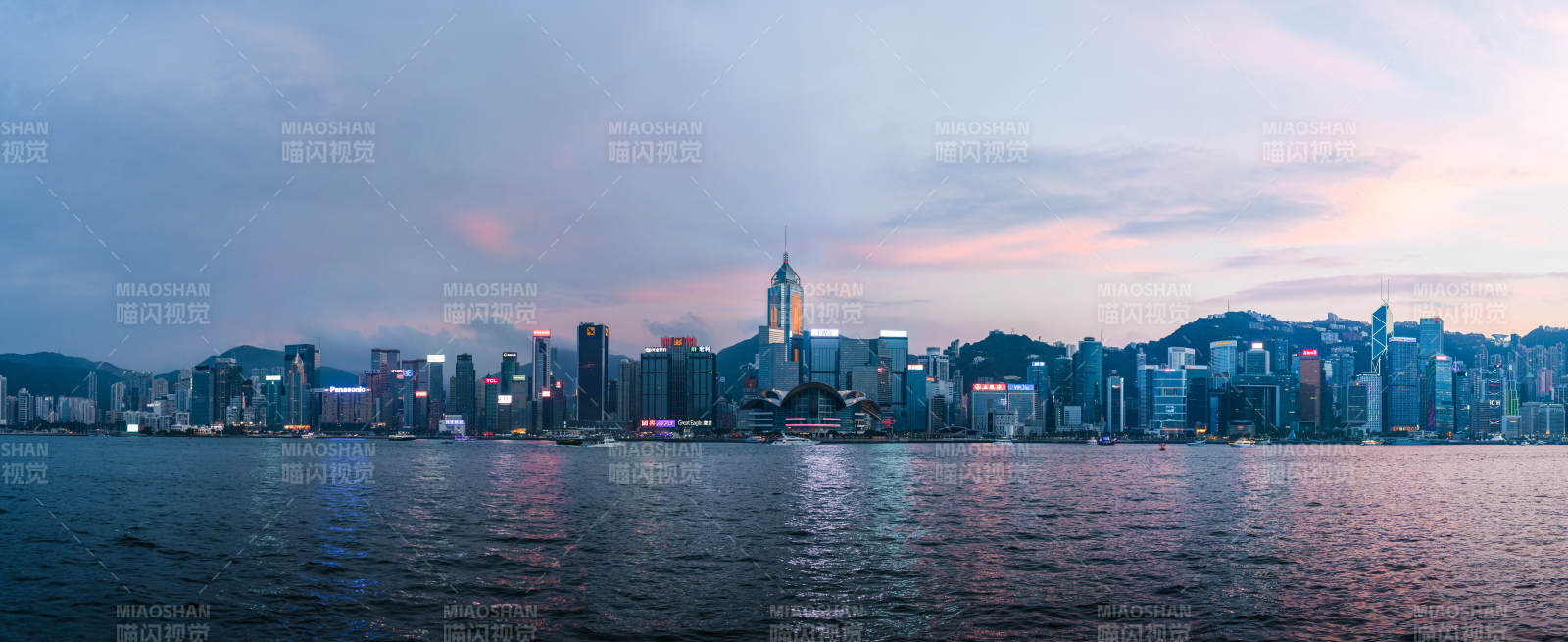 香港夜景天际线图片
