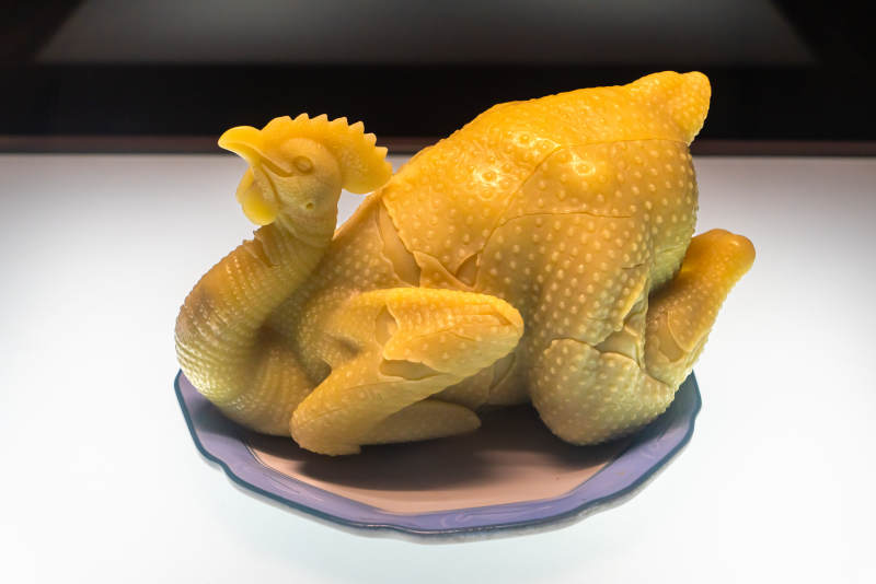 广东省博物馆玉雕“白切鸡”图片