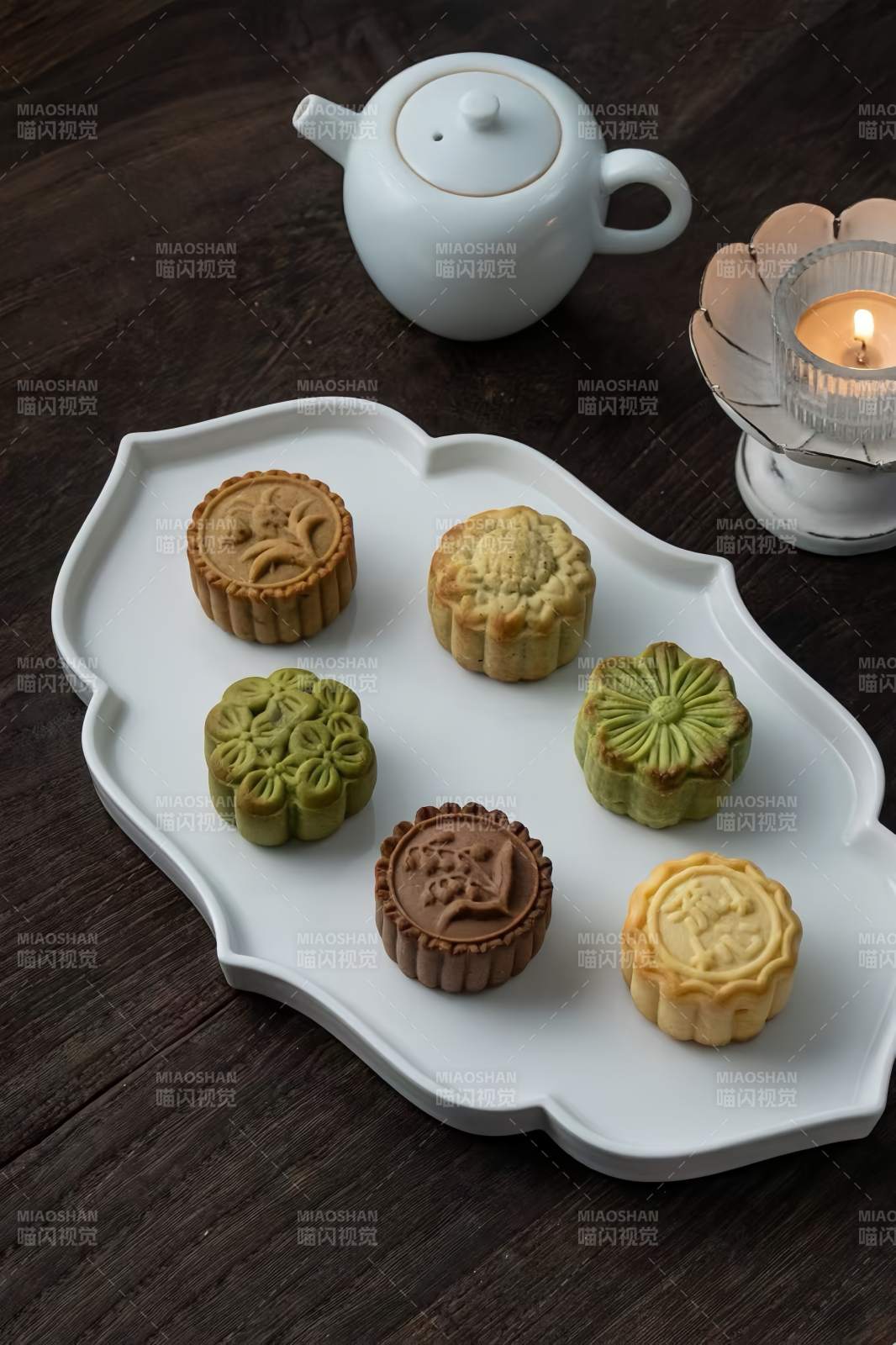 五色月饼雅韵图片