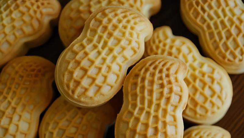 花生形状的华夫饼图片