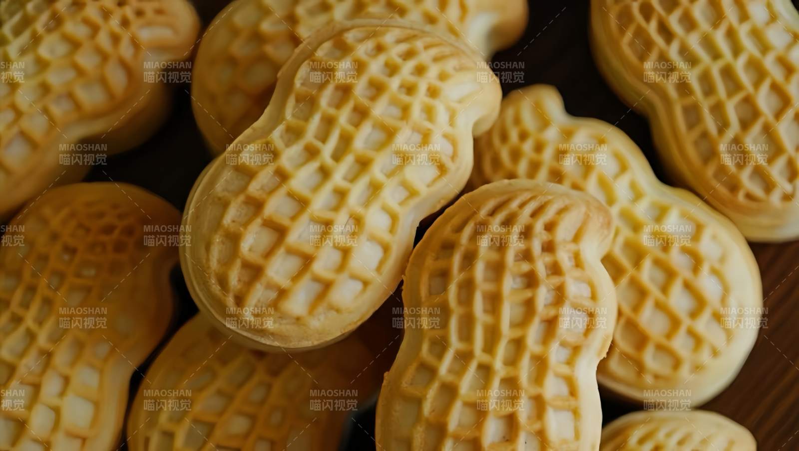 花生形状的华夫饼图片
