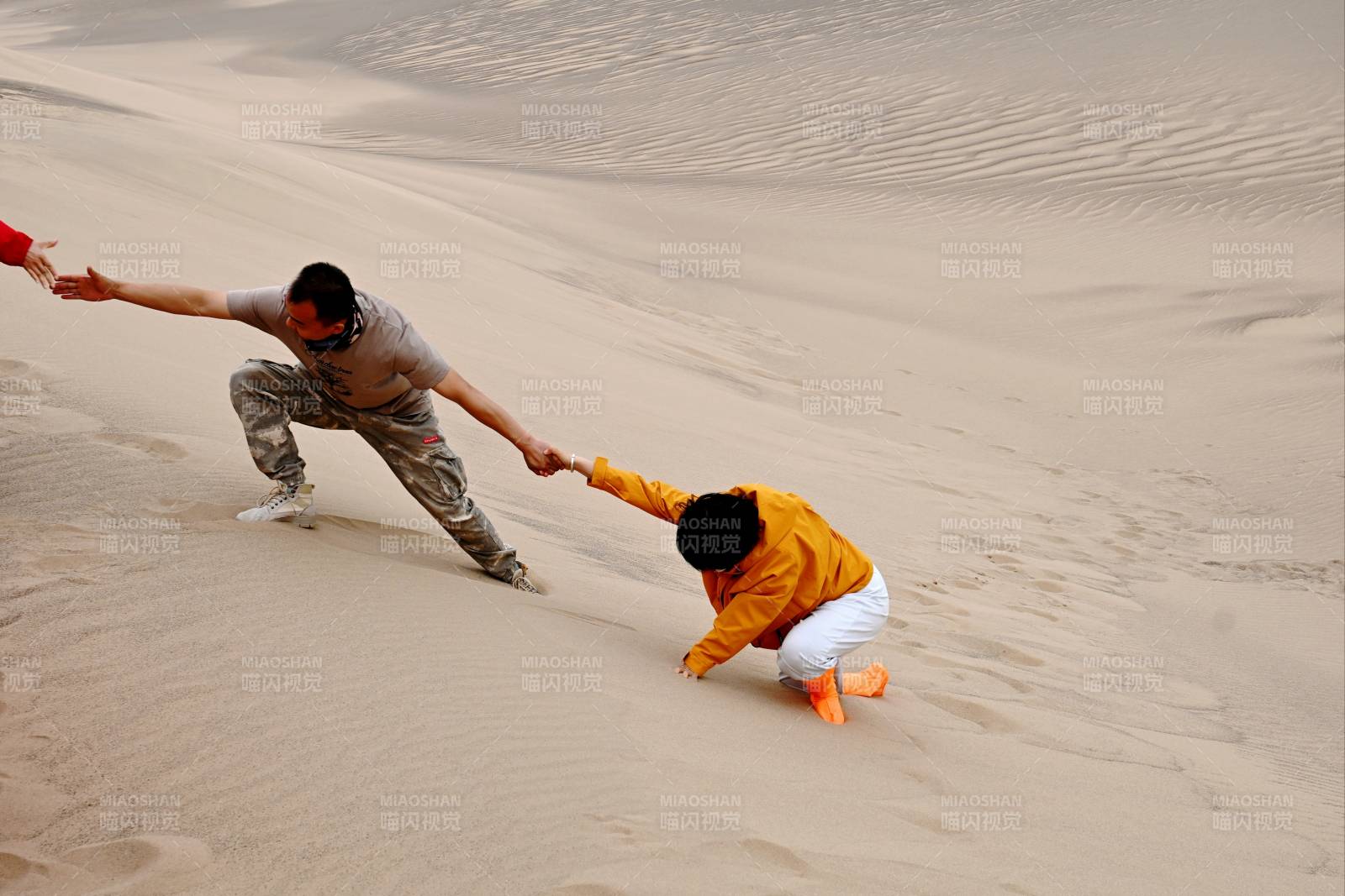 沙漠携手前行图片