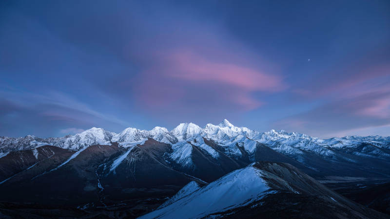 雅哈垭口贡嘎美景图片