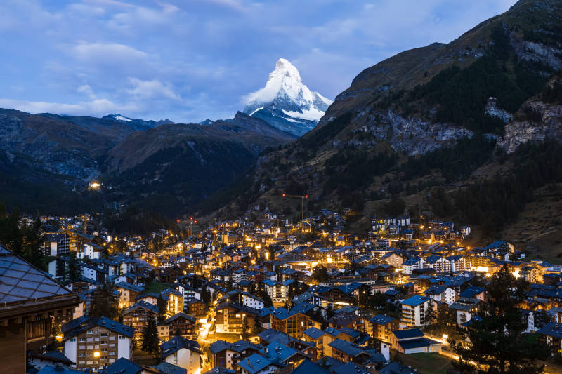 瑞士马特洪峰夜景图片