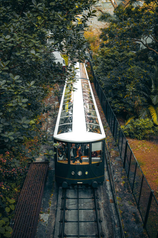香港太平山缆车图片