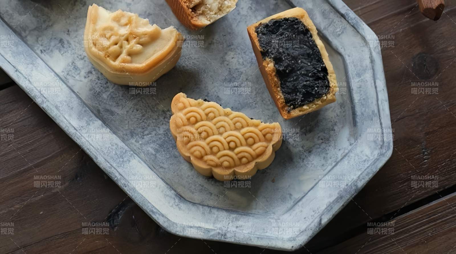 月饼切片展示图片