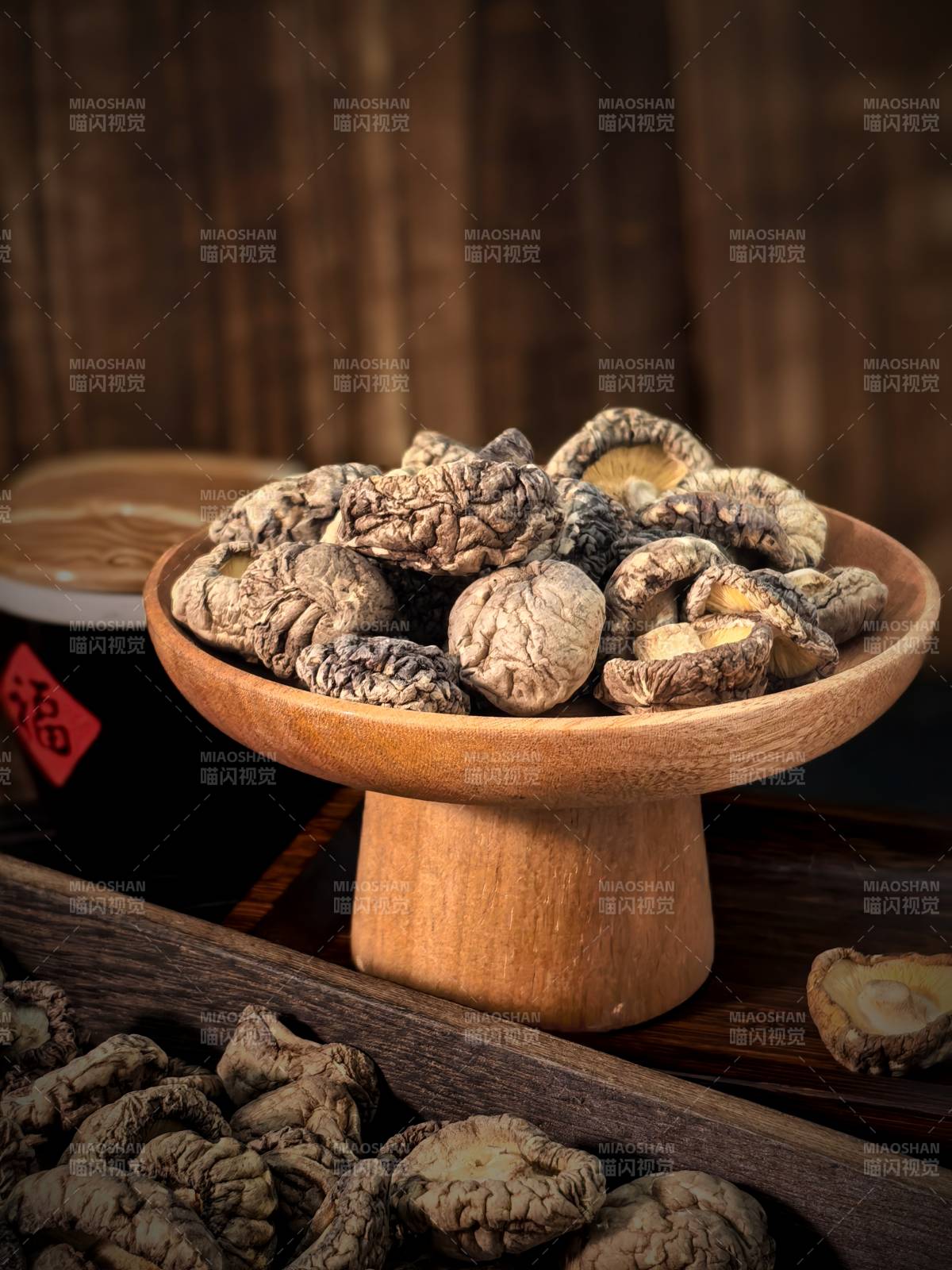 干香菇摆盘图图片