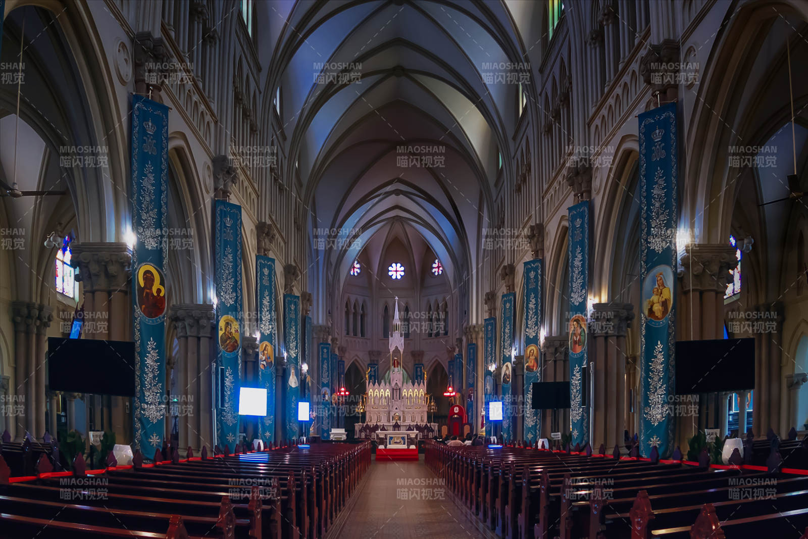 宏伟教堂内部景象#上海#徐家汇教堂图片