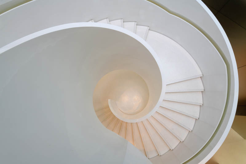 螺旋楼梯的优雅曲线图片