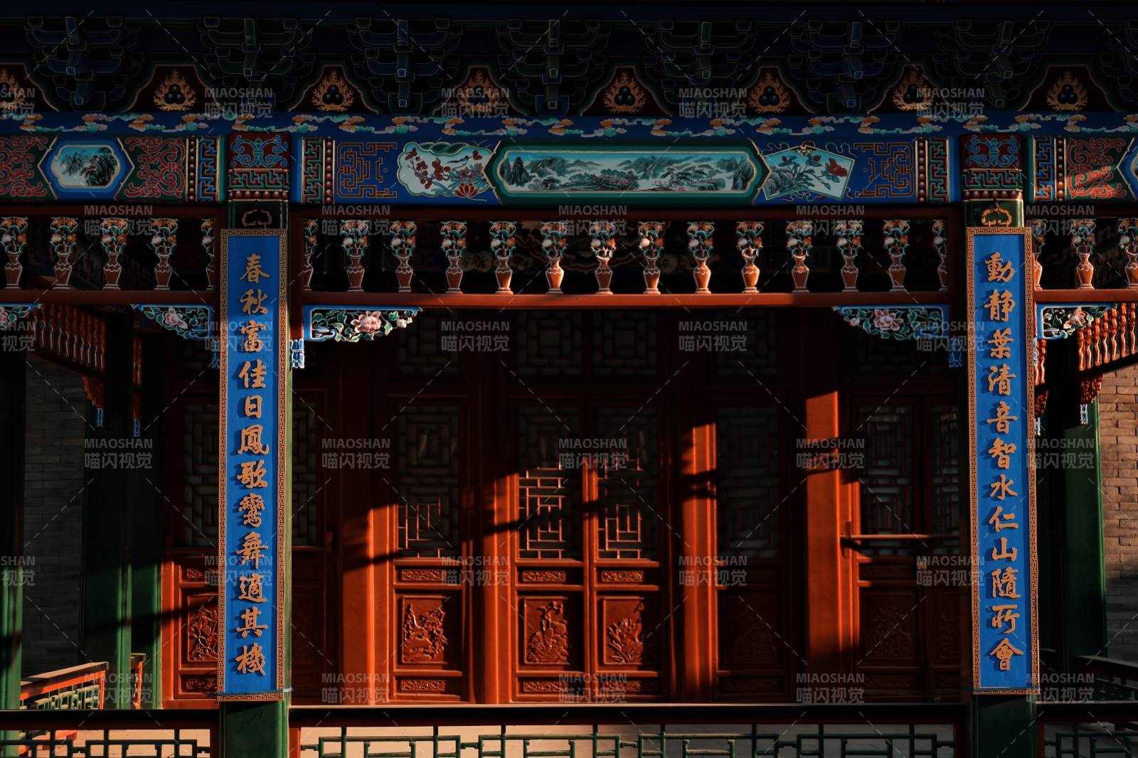 沈阳故宫古建筑门楼光影图片