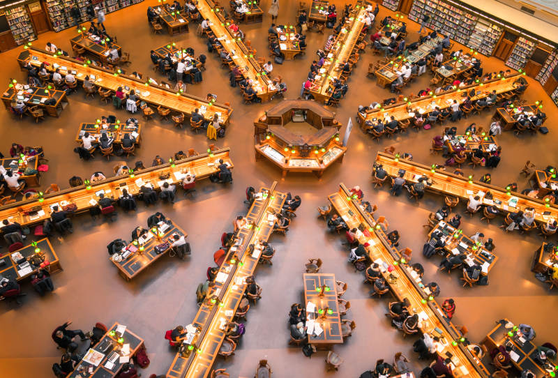 维多利亚州立图书馆全景图图片