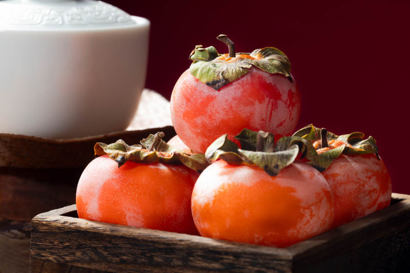 柿子静物图图片