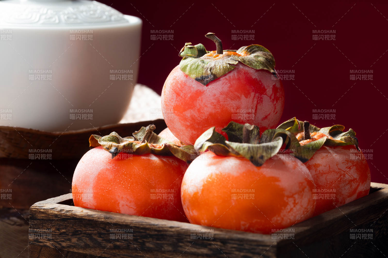 柿子静物图图片