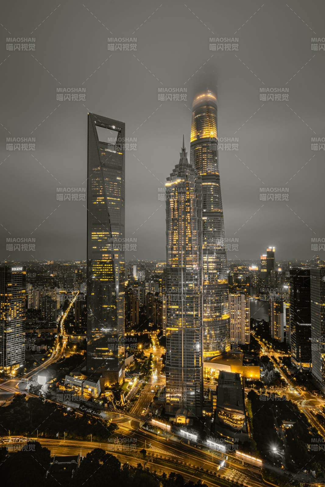 上海夜景璀璨图片