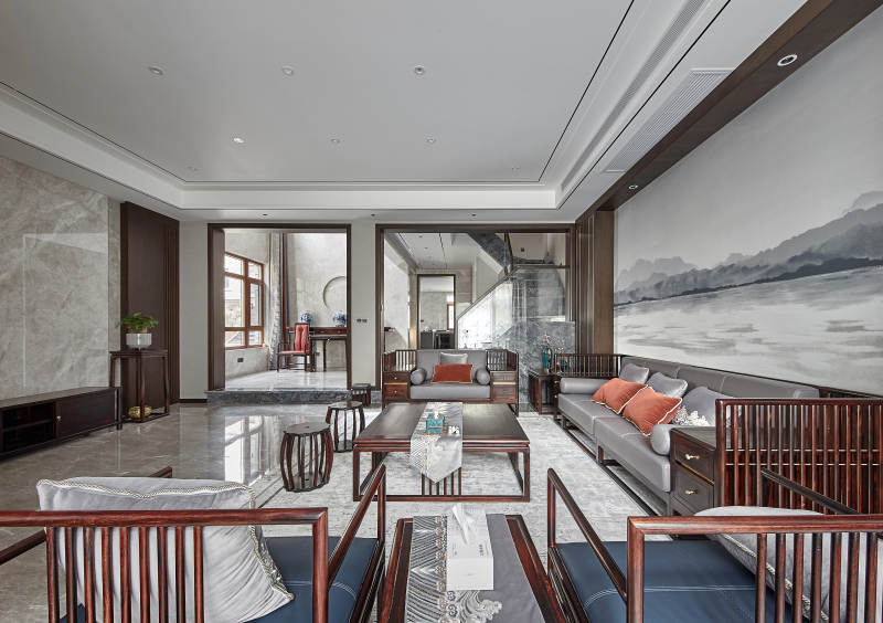 现代中式客厅设计图片