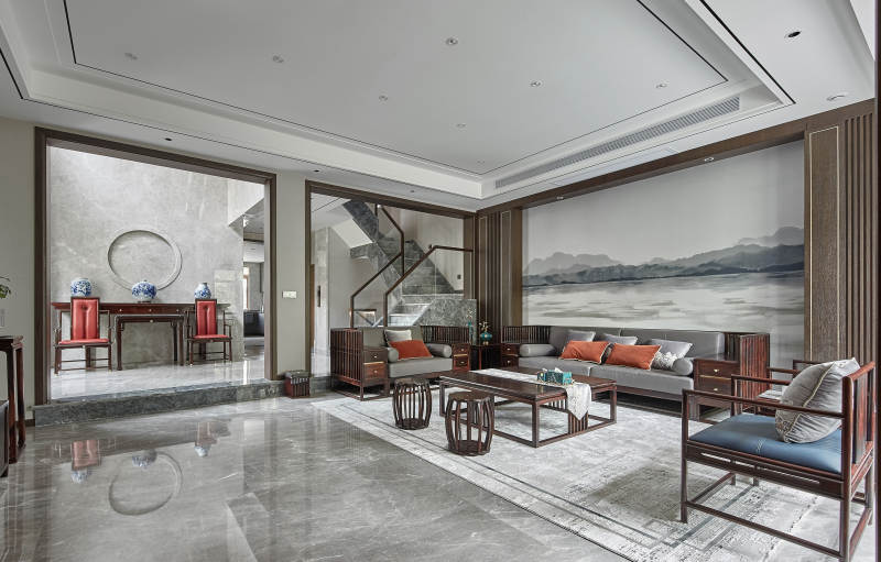 现代中式客厅设计图片