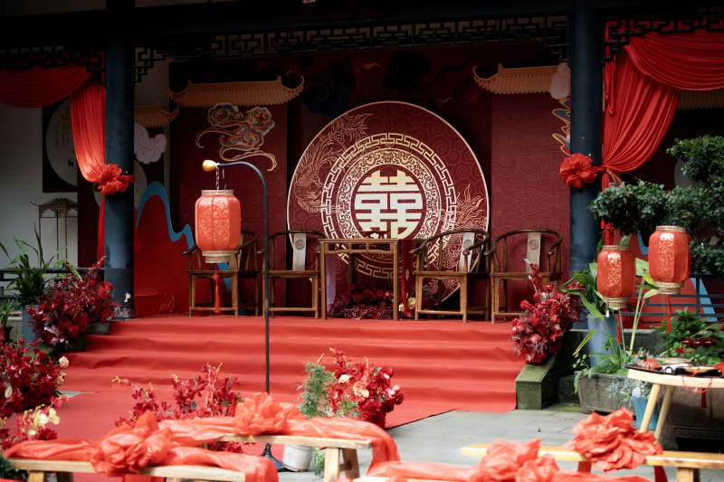 中式婚礼现场布置图片