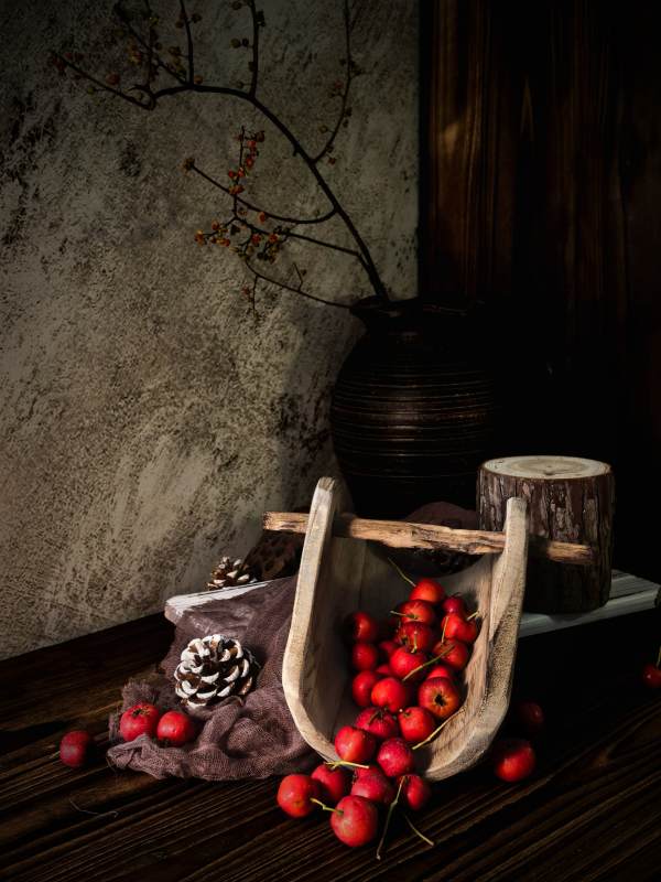 山楂果静物图图片