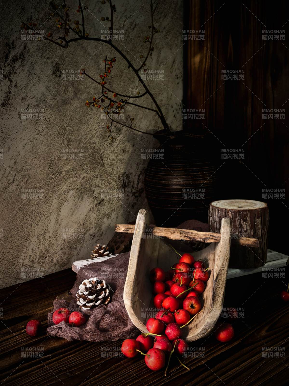 山楂果静物图图片