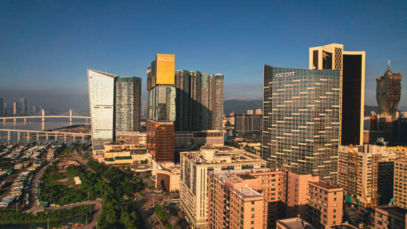 澳门城市天际线风光图片