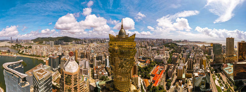 澳门城市天际线全景图片