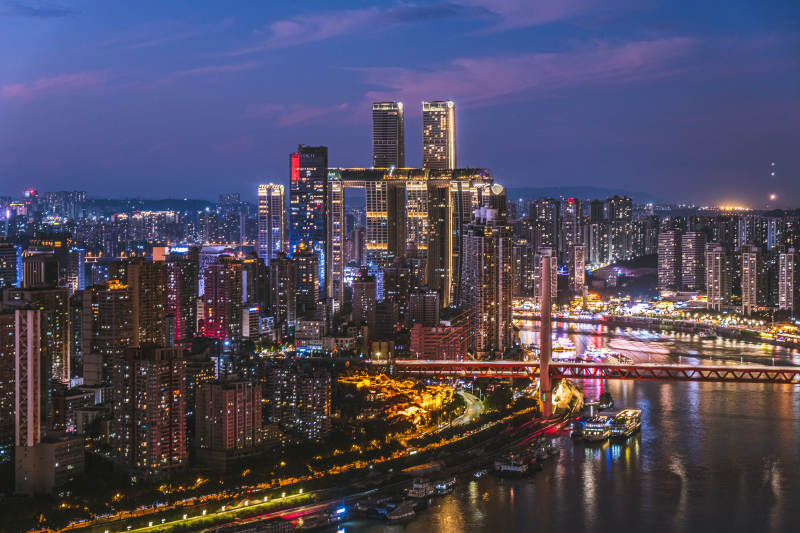 重庆渝中半岛夜景图片