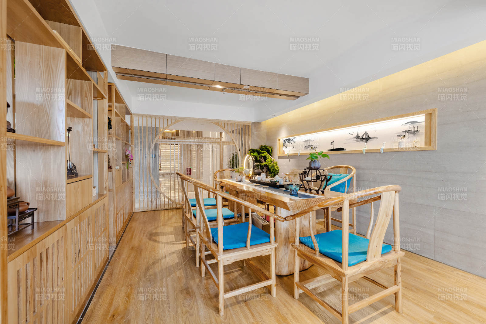 温馨木质茶室设计图片