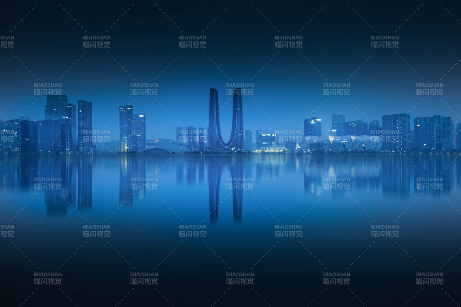 蓝调杭州城图片