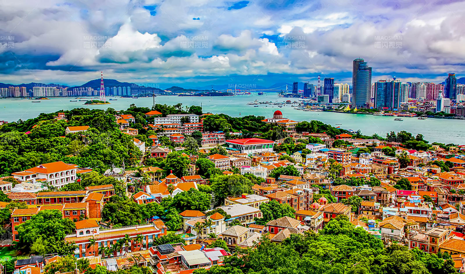 鼓浪屿风光（远眺厦门的名片_鼓浪屿）图片