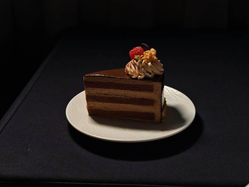 巧克力蛋糕切片图片