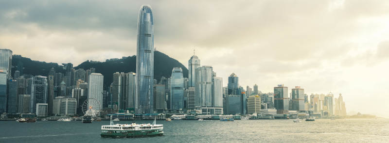 香港天际线美景图片